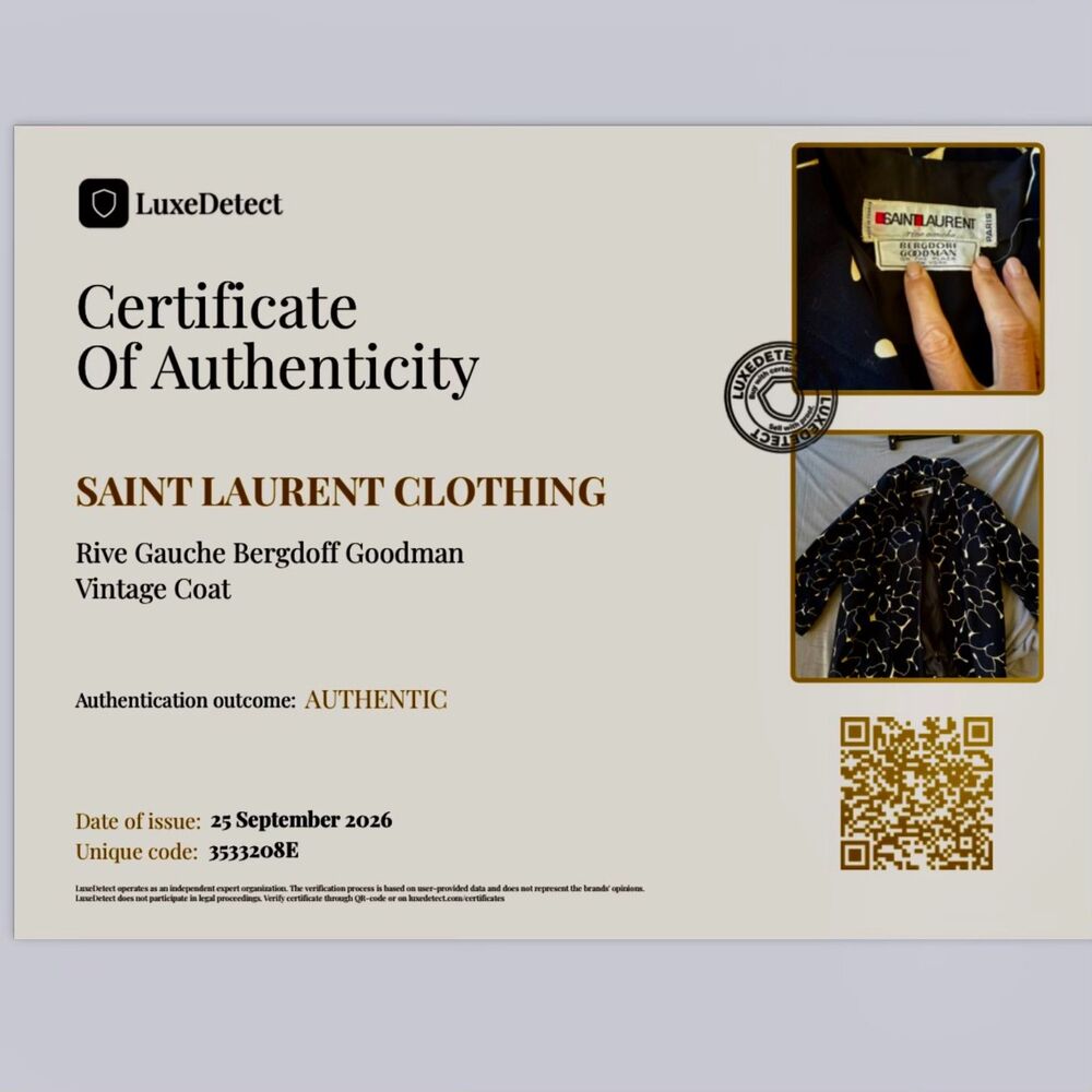 A rare find for the vintage Yves Saint Laurent collector YSL Rive Gauche coat